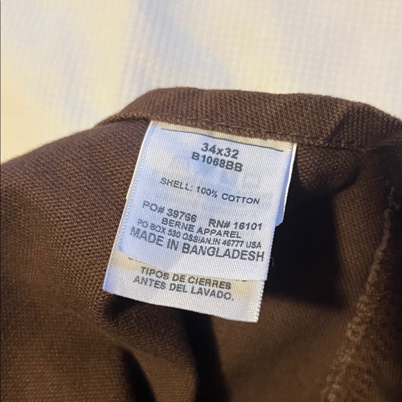 Men's Brown Cargo Overalls with Adjustable Straps 34x32 - Picture 15 of 16